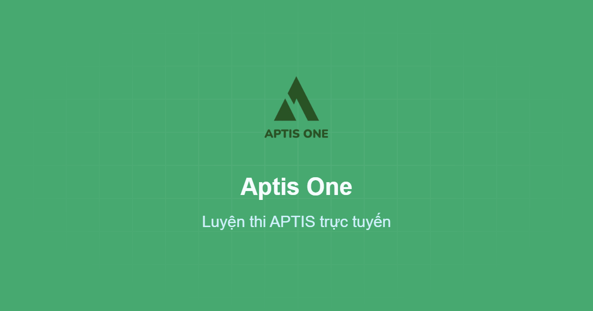 Đăng nhập - Aptis One